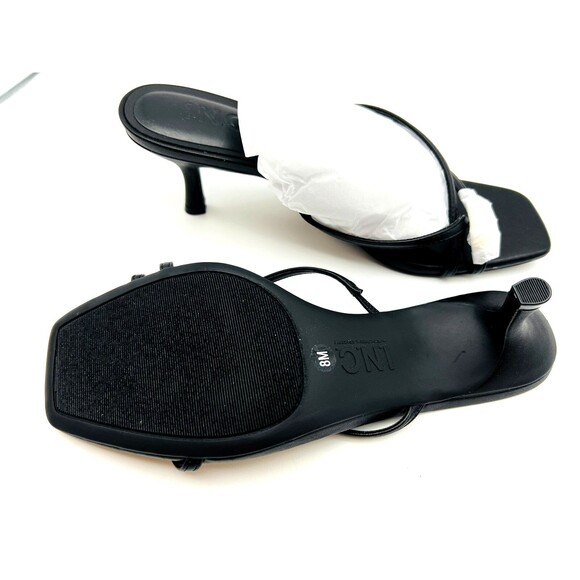 I.N.C. International Concepts Women’s Black Low Heel Sandals Size 8 Disco Slides - Picture 2 of 4